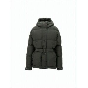 Ienki Ienki Quilted Padded Jacket With High Collar And Belt - NWT